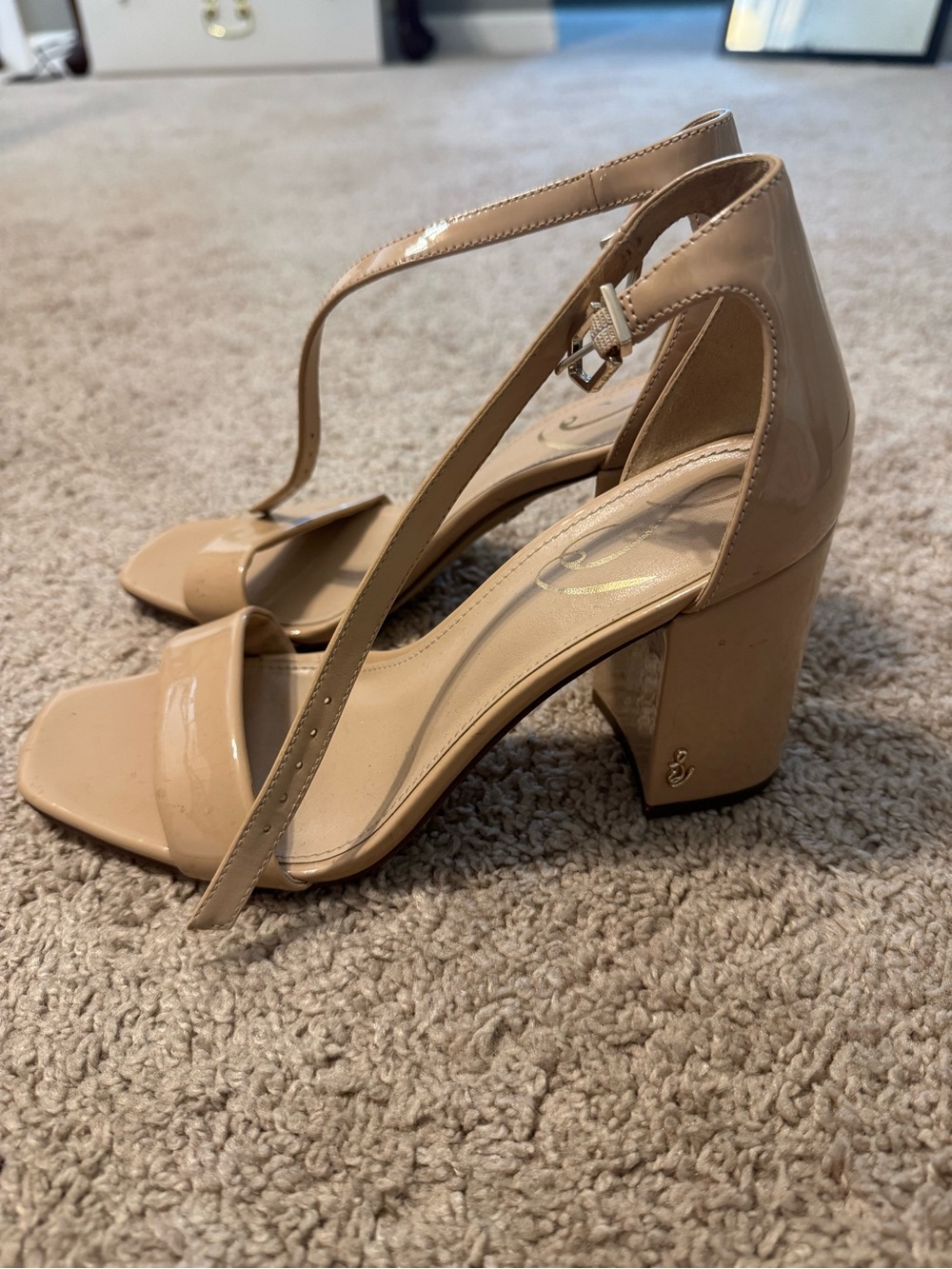 Sam Edelman Nude Block Heels